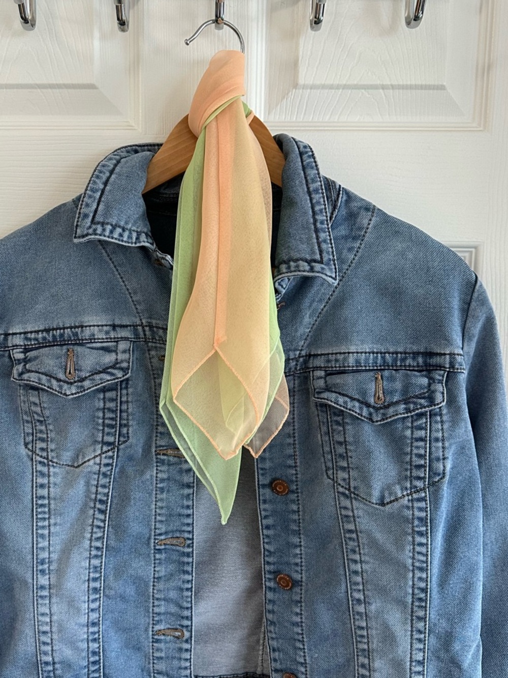 Vintage Scarf Pairing Sheer Pastel